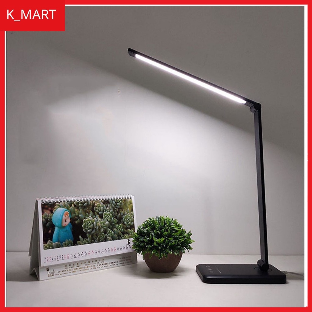 Đèn Bàn Học Đọc Sách, Làm Việc (Học Sinh,Văn Phòng) LED Chống Cận, Cảm Ứng Nhôm Cao Cấp eLights TD-621[K_mart]