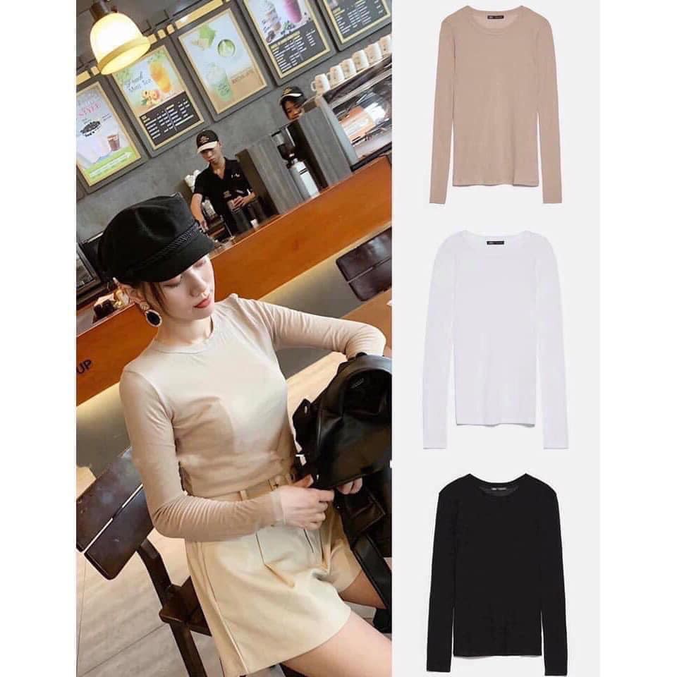 Áo thun dài tay trơn chất ZIP mặc đẹp | BigBuy360 - bigbuy360.vn