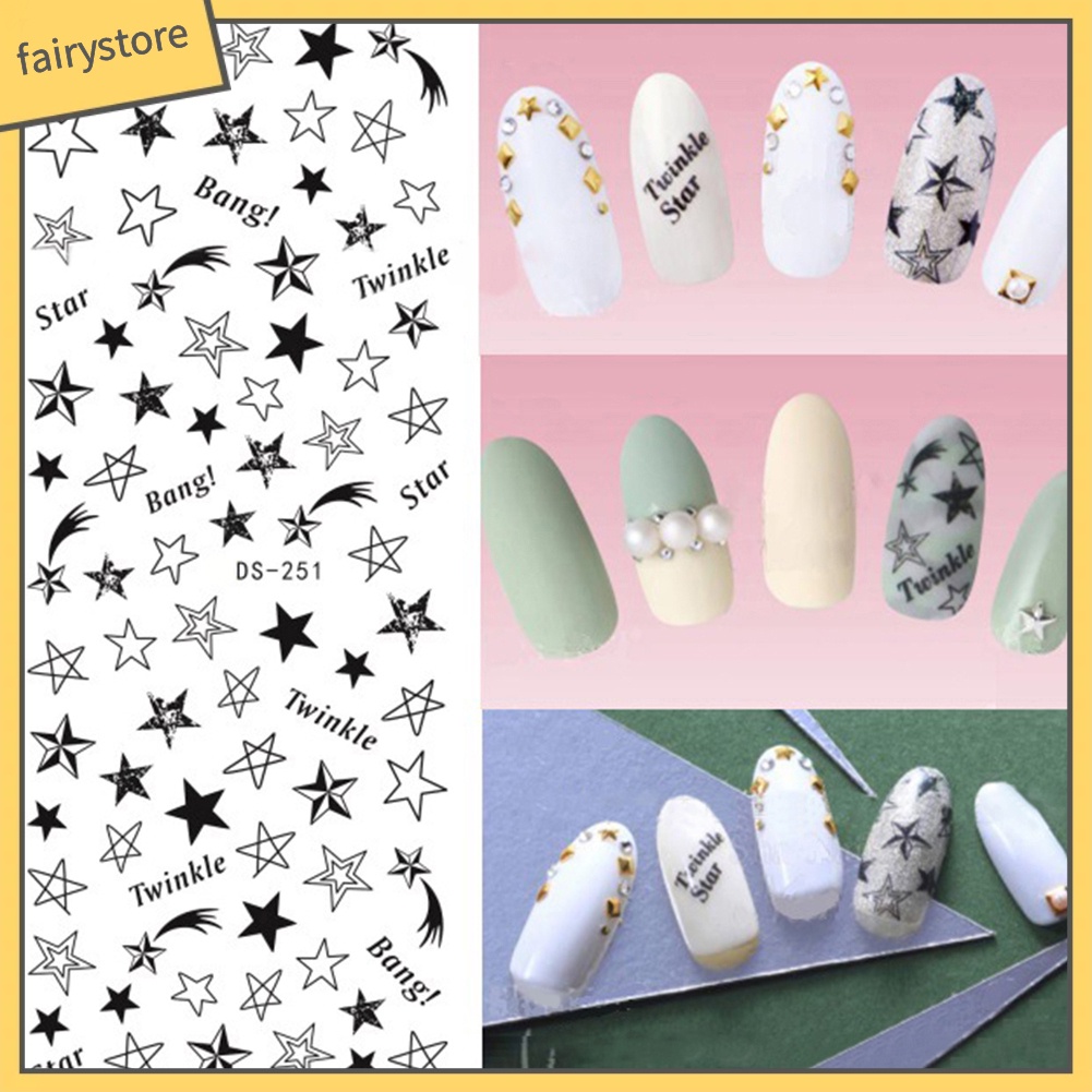 Tấm hình dán nhiều họa tiết xinh xắn dùng để trang trí móng