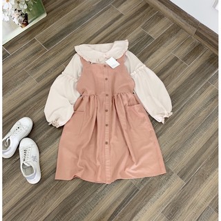 Set Áo Sơ mi mĩ yếm nhung
