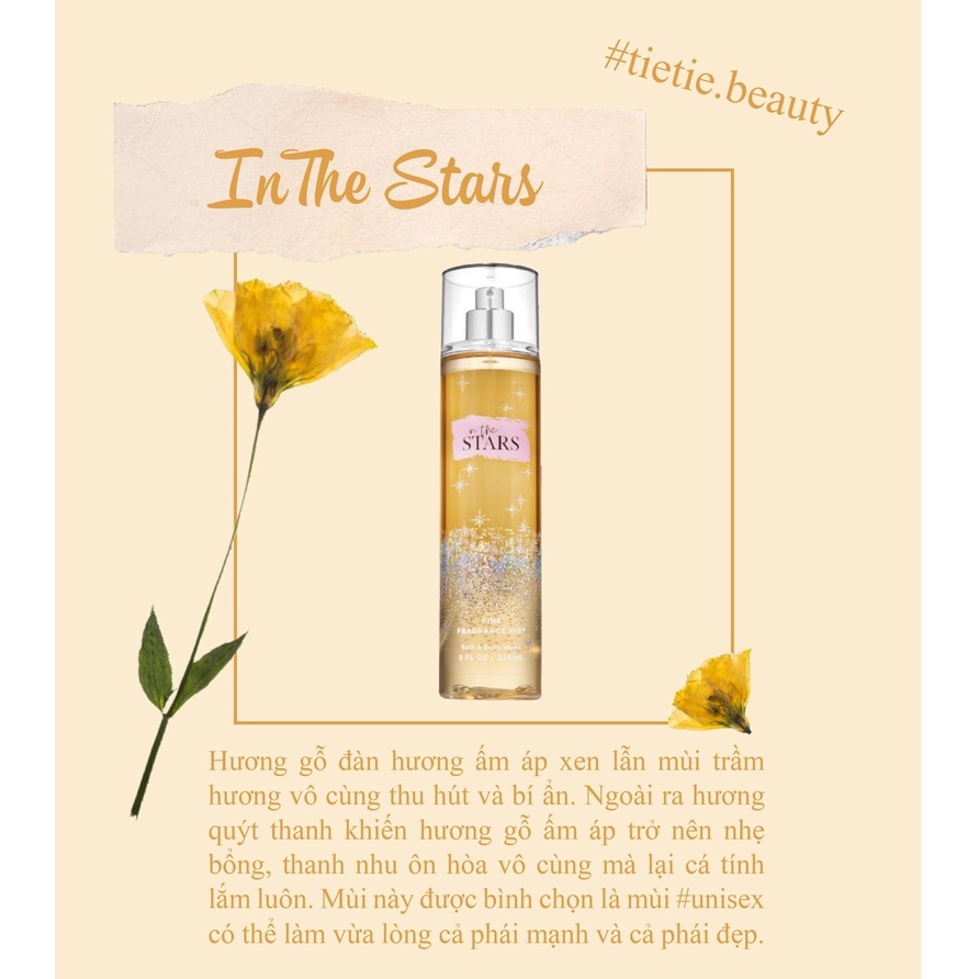 [Auth] In The Stars - Dòng sản phẩm Sữa Tắm, Lotion, Xịt Thơm toàn thân Bath &amp; Body Works