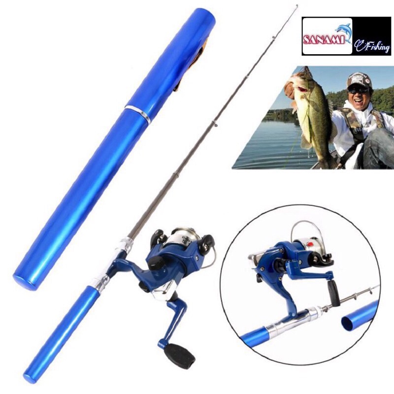 Bộ cần câu bút mini máy đứng máy ngang siêu bền đẹp