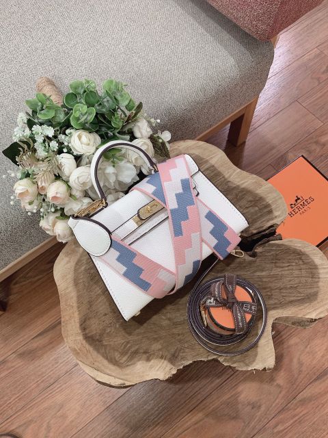 Túi đeo chéo Kelly bản 2 quai sz 19