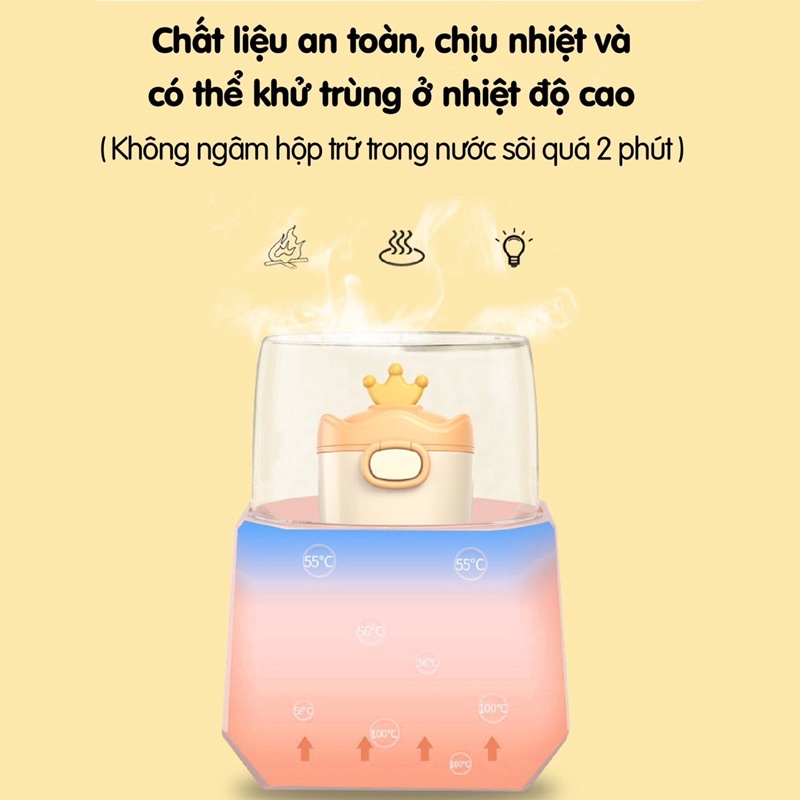 Hộp đựng sữa bột, đồ khô hình vương miện cao cấp hãng Baby Crown