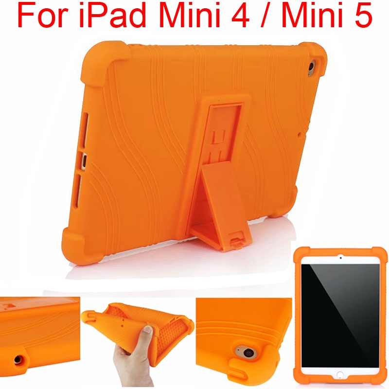 Bao da silicon mềm chống rơi chống sốc thích hợp cho iPad Mini 4 5