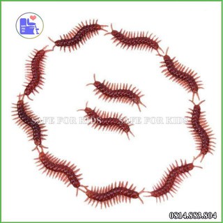 Cá tháng tư con rết giả đồ chơi cho chó mèo, chơi khăm