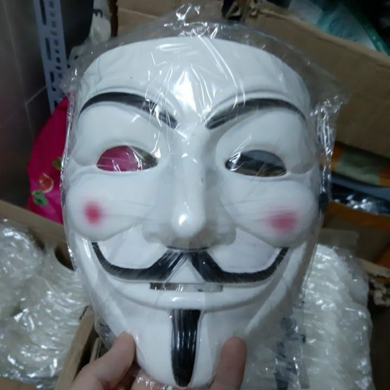 Mặt nạ hacker anonymous màu trắng cực đẹp