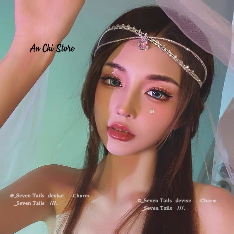 Vòng choker, cài trán đính đá bling bling (mẫu C01)