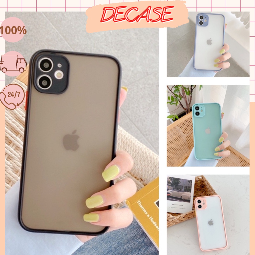Ốp lưng iphone ✨DECASE's ✨HOT 2022 nhám vuông  5/5s/6/6plus/6s/6splus/7/7plus/8/8plus/x/xr/xs/11/12/pro/max/plus/promax