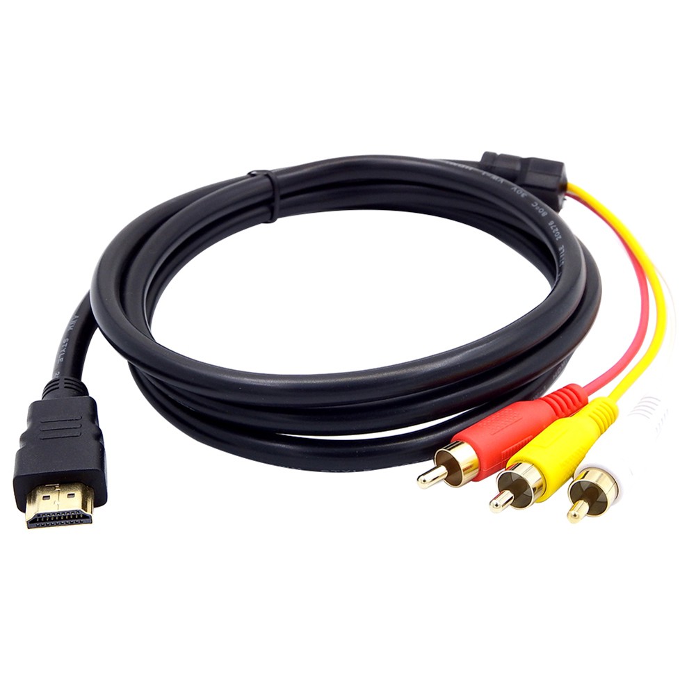 Cáp chuyển đổi HDMI đầu cắm sang 3 đầu cắm RCA AV