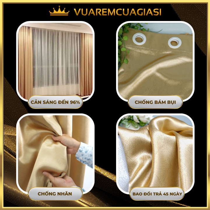 Rèm cửa sổ phòng khách chống nắng 96% giá rẻ phù hợp trang trí decor sang trong VIP14 vuaremgiasi