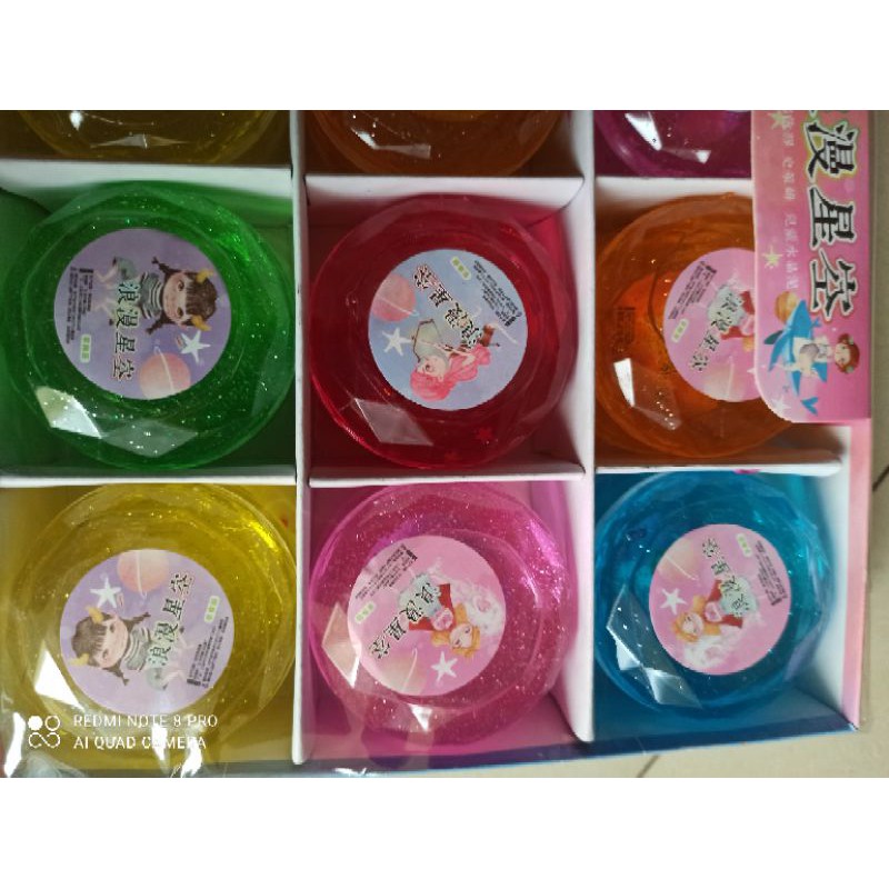 khay slam,Slime  Sữa nhũ kim tuyến siêu đẹp ( khay 24 lọ)