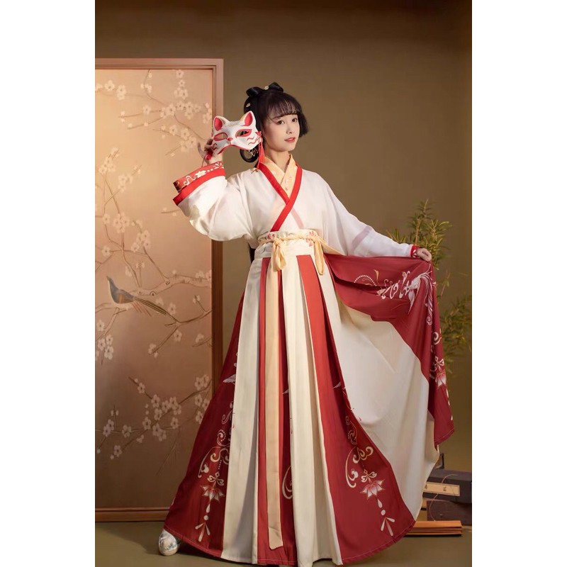 Bộ hanfu nữ in hình