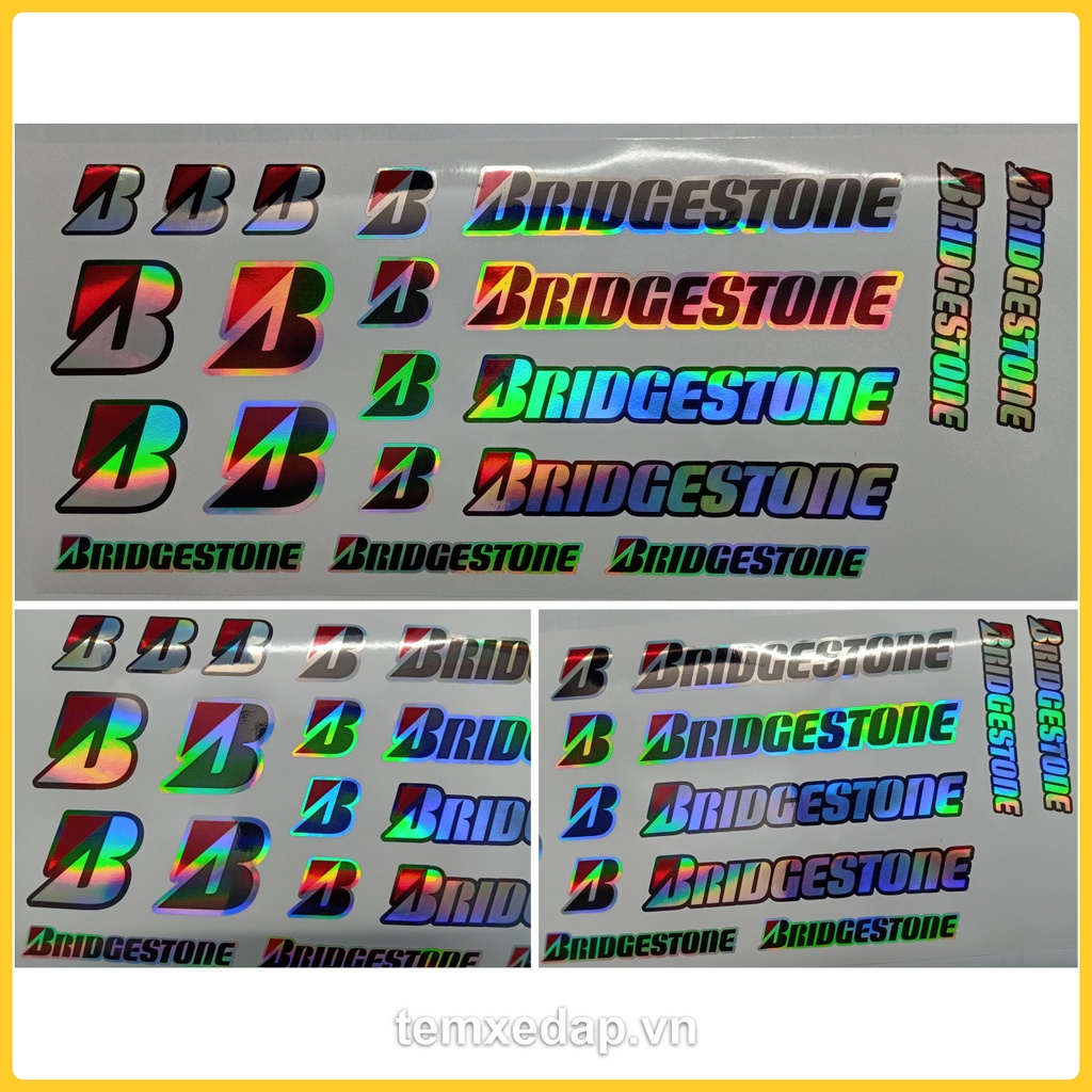 Tem decal 7 màu dán sườn xe đạp Bridgestone | Sticker 7 màu xe đạp | Decal 7 màu xe đạp | Tem 7 màu xe đạp | Temxedap.vn