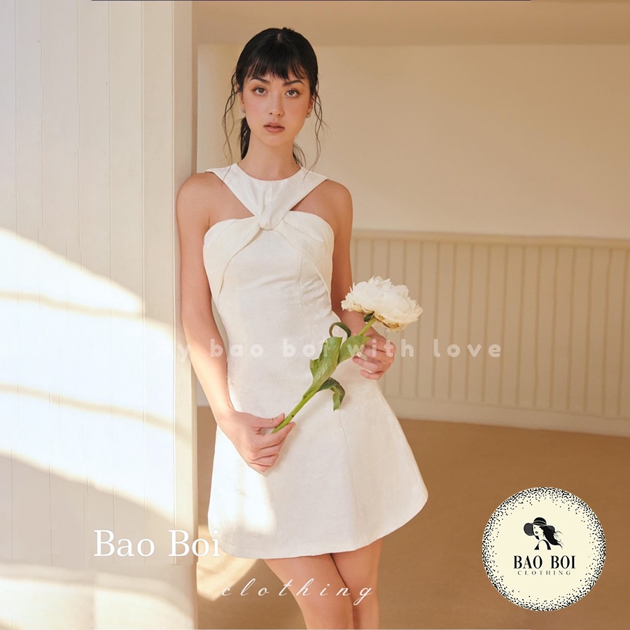Váy cut out ngực chất liệu dày dặn cao cấp - Đầm nữ hở vai quyến rũ - Bảo Bối Clothing