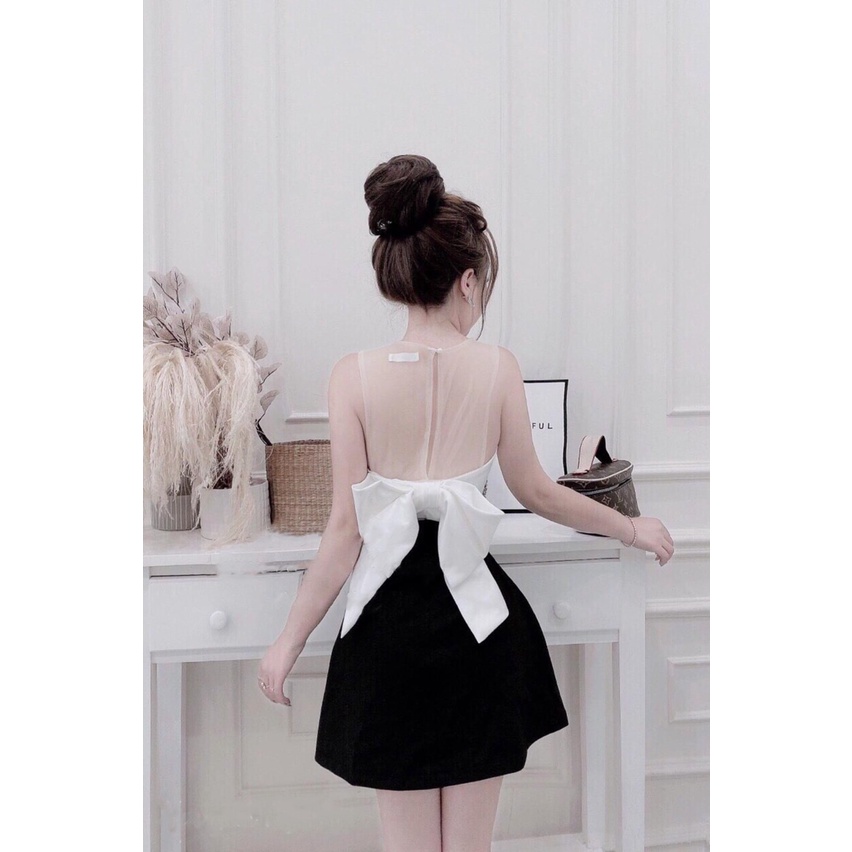 Váy phối umi body đen trắng cổ ren siêu xinh | BigBuy360 - bigbuy360.vn
