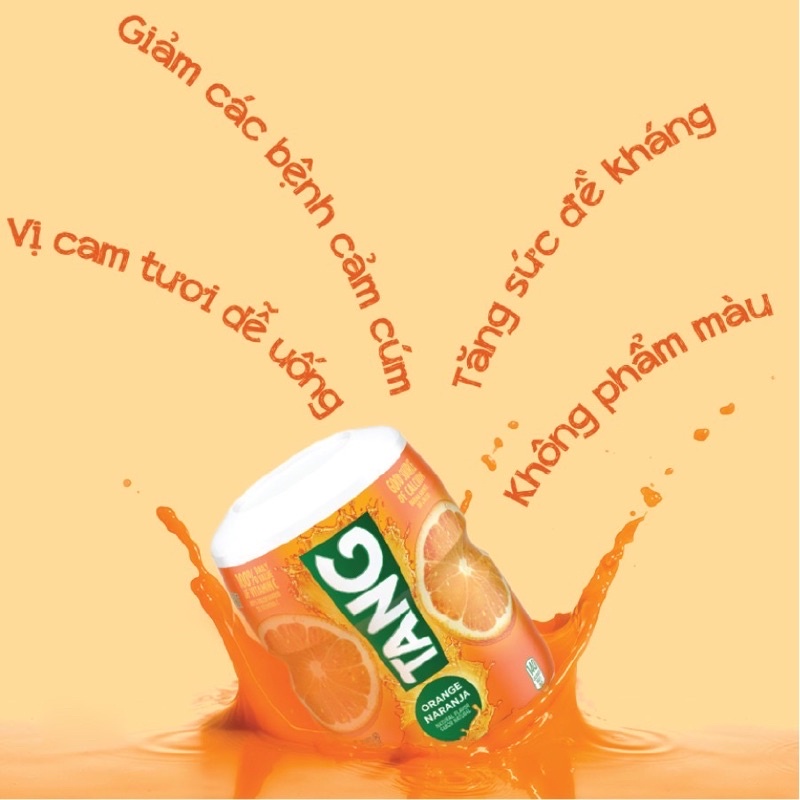 Bột Pha Nước Cam Tang Mỹ 566Gr