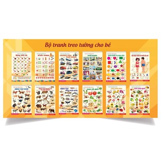 Bộ tranh treo tường 14 chủ đề cho bé