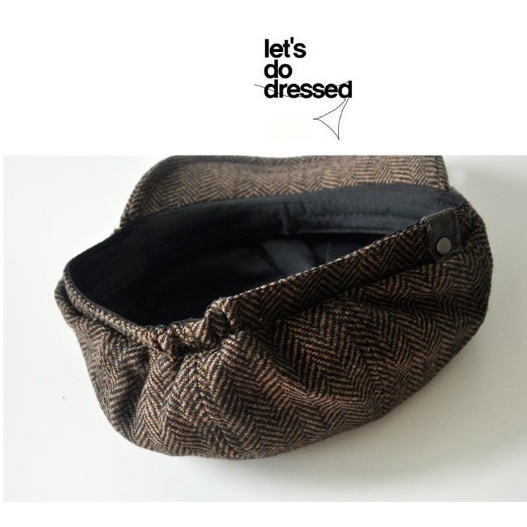 Mũ nồi vải len pha phong cách cổ điển thời trang đơn giản dành cho nam