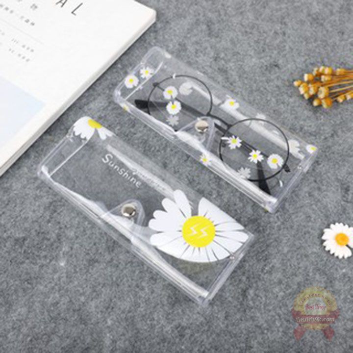 Hộp Đựng Mắt Kính Trong Suốt Họa Tiết Hoạt Hình Dễ Thương Khung Nhựa Cứng