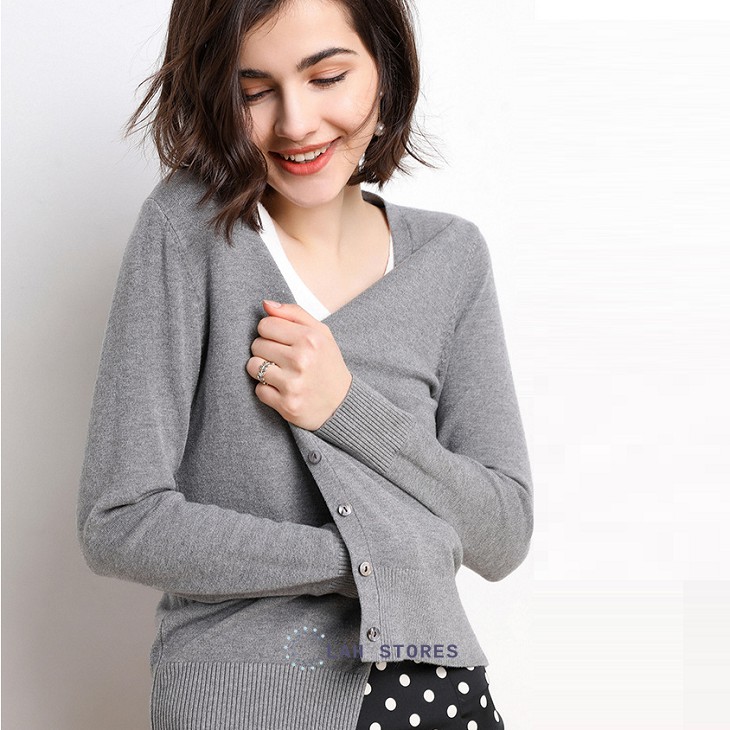 Áo khoác cardigan len nữ basic Thu Đông 2020 LAH STORE (Hàng Loại 1) | WebRaoVat - webraovat.net.vn