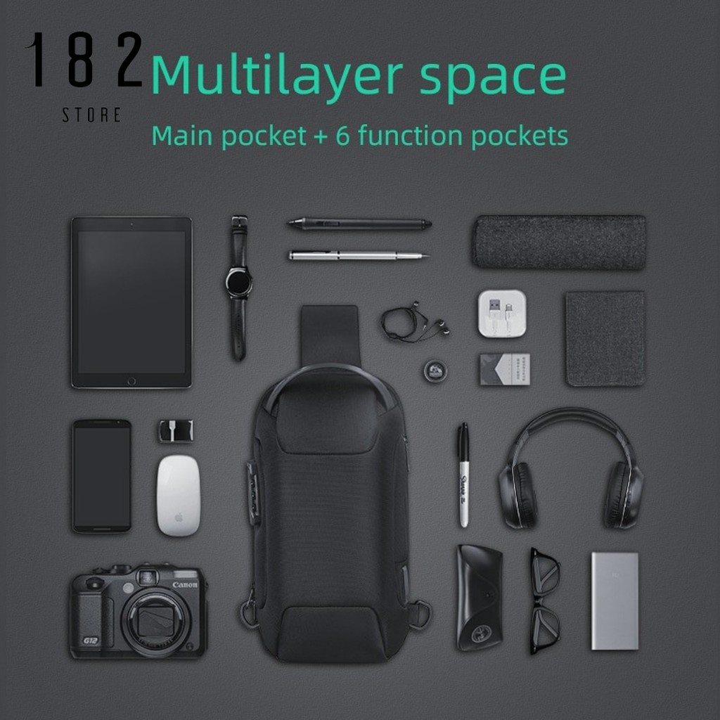 Túi Đeo Chéo Nam WEIXIER 4.0 Có Khóa Chống Trộm Vải Oxford Chống Nước Cao Cấp Chính Hãng - The Black Box | BigBuy360 - bigbuy360.vn