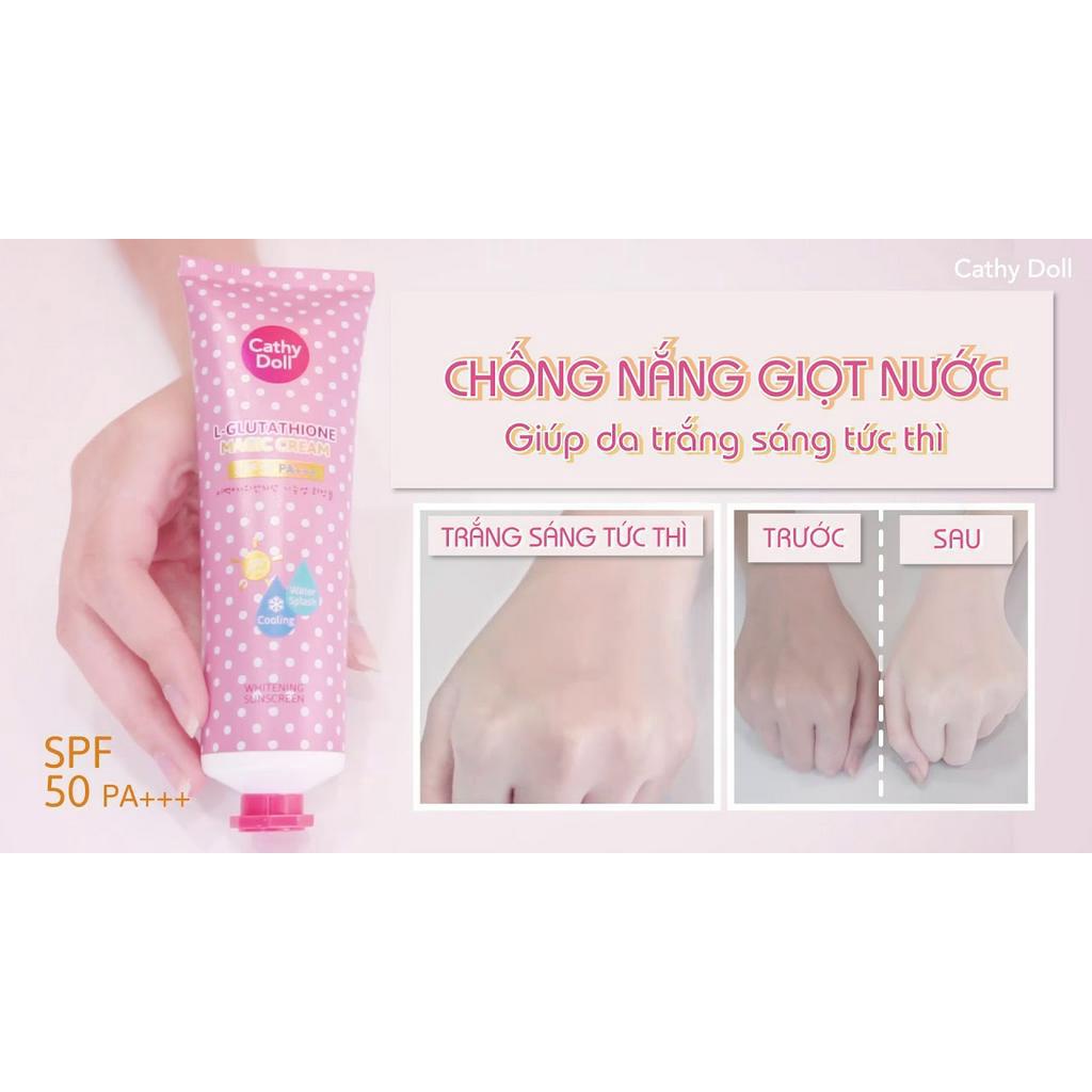 [Chuẩn Thái] Kem Chống Nắng Dưỡng Trắng Da Nâng tone Cathy Doll L- Glutathione Magic Cream SPF50 PA+++ 138ml