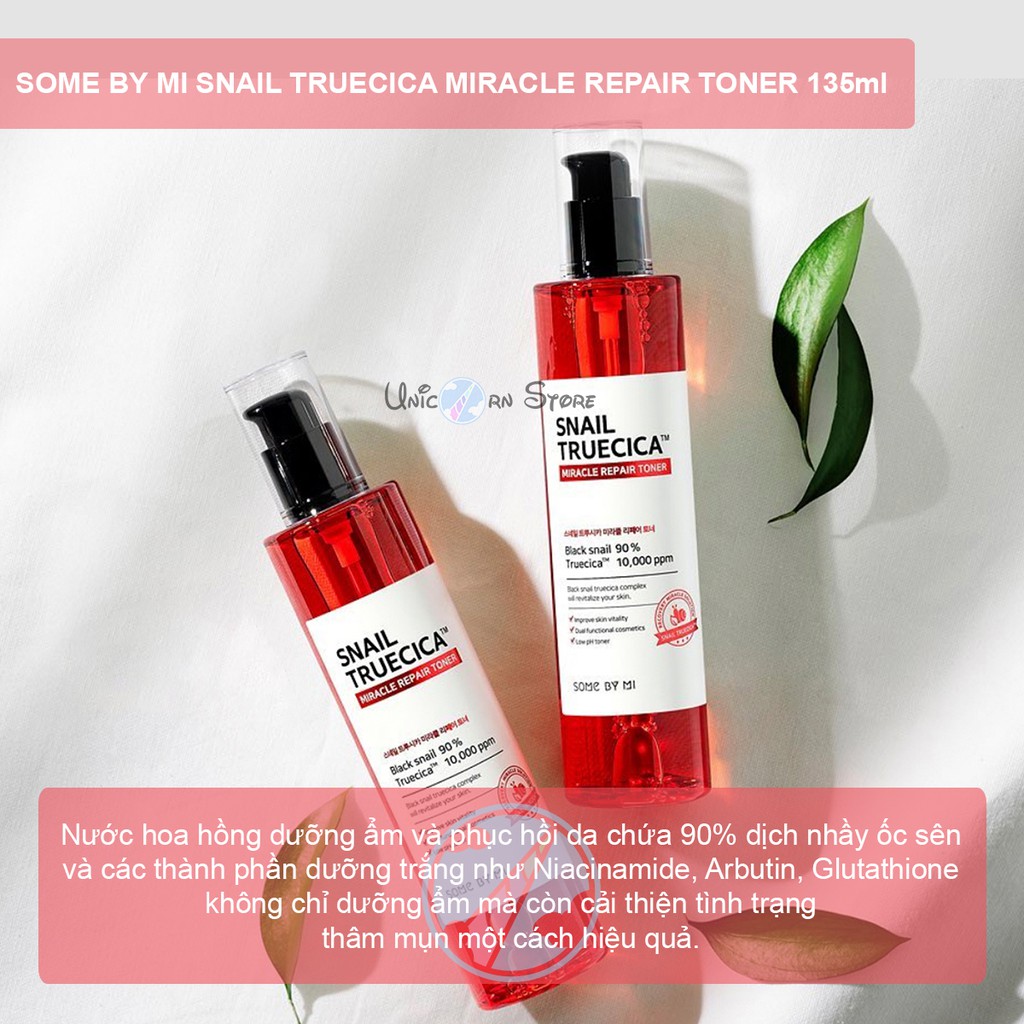 Nước Hoa Hồng Snail Truecica Miracle Repair Toner Some By Mi 135ml