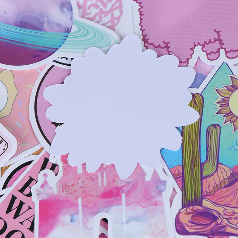 Set 53 Miếng Dán Tông Hồng Dễ Thương Đa Năng Cho Laptop