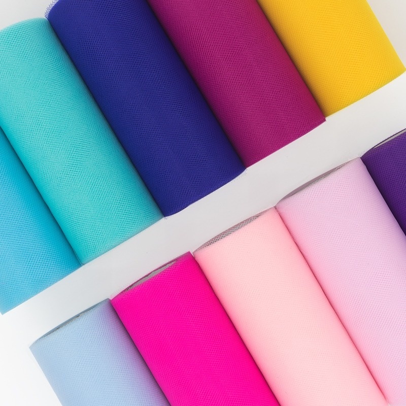 Cuộn Vải Tuyn 25 Yards 15cm Màu Trắng / Đỏ / Xanh Dương Dùng Trang Trí Tiệc Cưới / Tiệc Tùng DIY