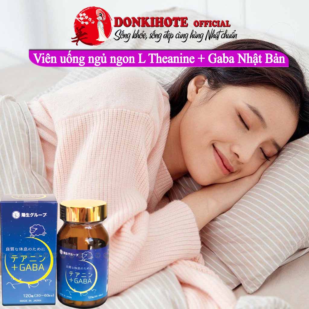 Viên uống ngủ ngon, l theanine + gaba Nhật bản 120 viên
