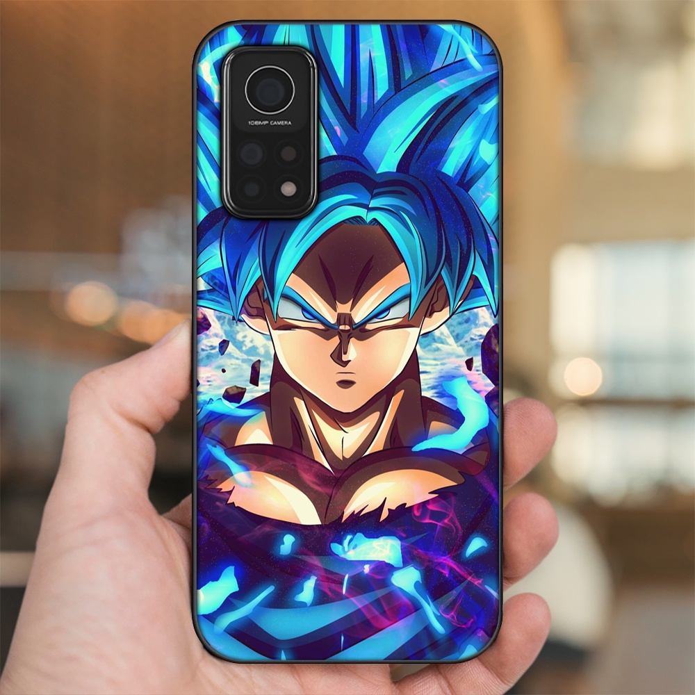 Ốp lưng Xiaomi Mi 10T Pro 5G viền đen in hình Goku Dragon Ball
