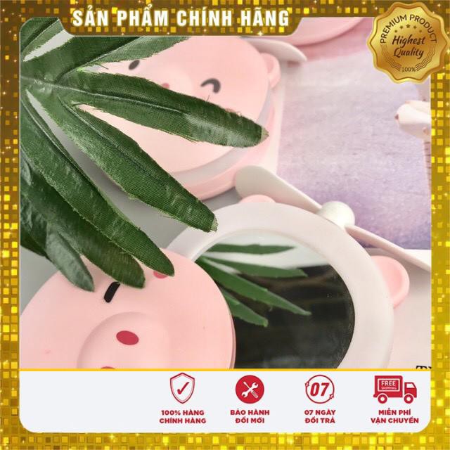 QUẠT CẦM TAY MINI HÌNH CON HEO ĐA NĂNG 3 TRONG 1 CÓ ĐÈN LED CÓ GƯƠNG ĐỂ SOI TIỆN LỢI CHO CÁC BẠN NỮ CỰC KUTE | BigBuy360 - bigbuy360.vn
