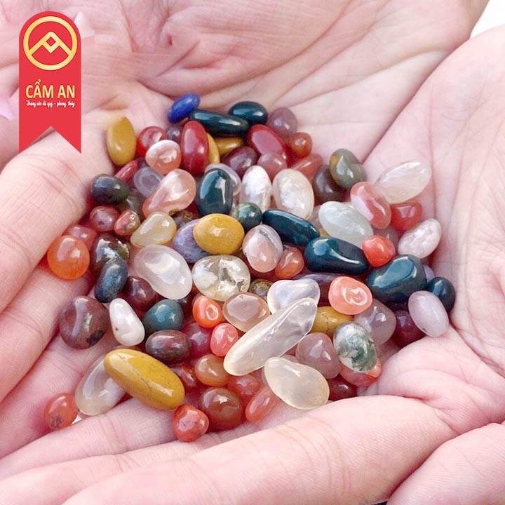 (KM Sốc Sản phẩm VIP) Túi 100g Agate cuội đá thiên nhiên, trơn bóng tròn đẹp, dùng trong thanh t ay, trang trí