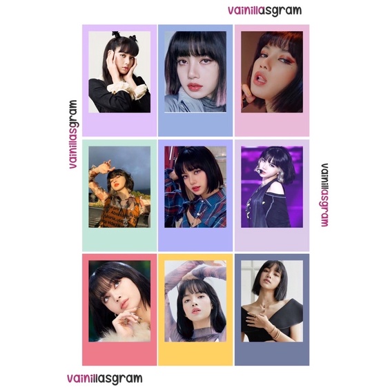 Set 18 polaroid Rosé , Lisa để trang trí hoặc làm journal