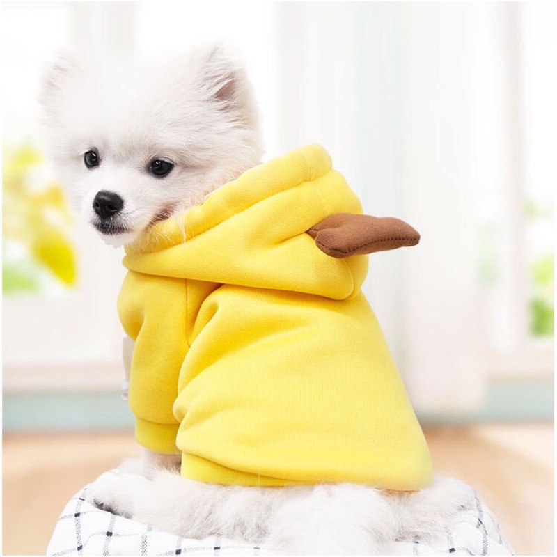ÁO NỈ MỎNG TRÁI CÂY  QUẢ CHUỐI  DỄ THƯƠNG NGỘ NGHĨNH CHO THÚ CƯNG
