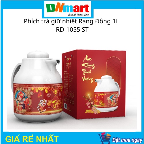 Phích trà giữ nhiệt Rạng Đông RD-1055 TS, dung tích 1L
