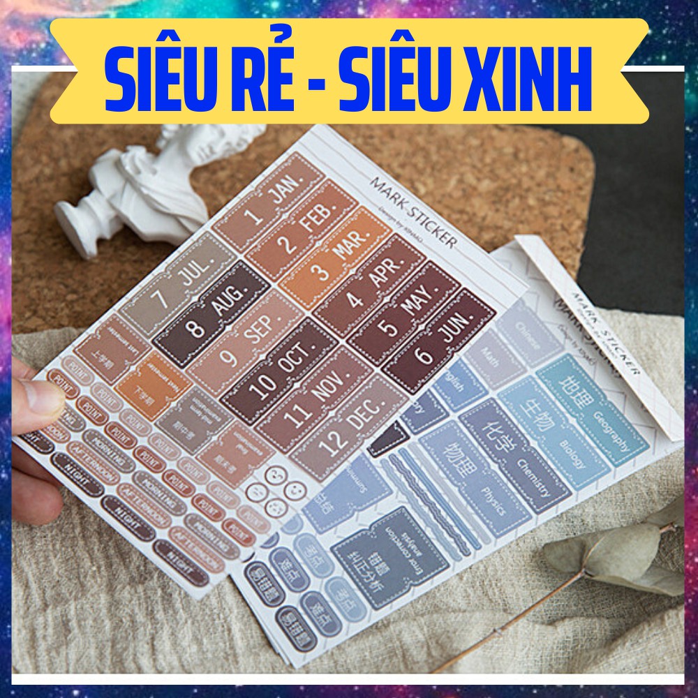 Sticker đánh dấu, trang trí nhật ký, sổ tay - mark sticker