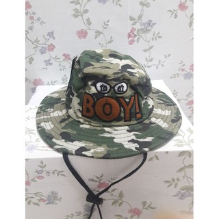 Nón tai bèo rằn ri kiểu bộ đội cho bé trai