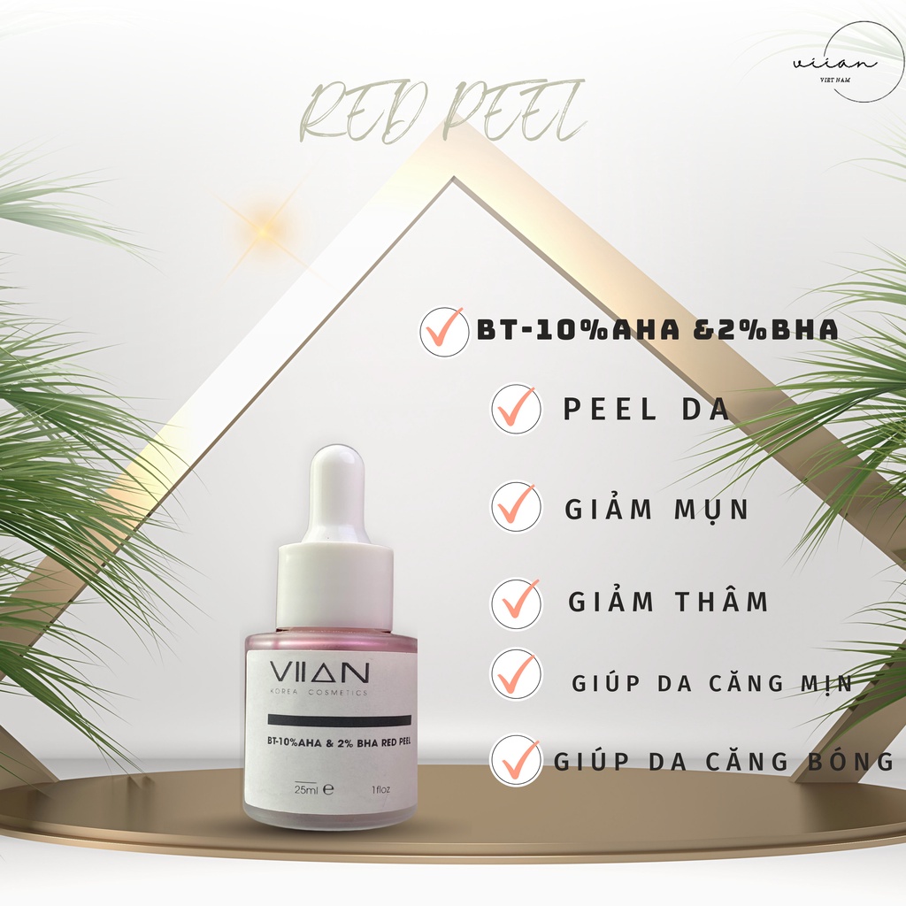Serum Red Peel Da Viian BT-10%AHA & BHA 2% | BigBuy360 - bigbuy360.vn
