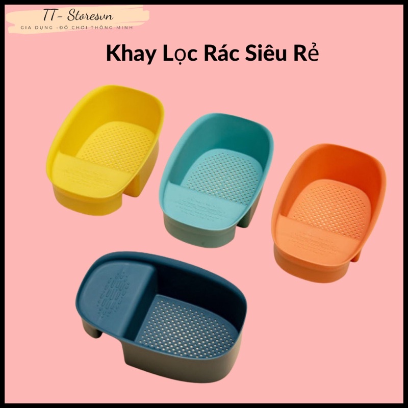 Khay lọc rác lọc thức ăn thừa, Khay Đựng Đồ Rửa Chén Bát Gác Bồn Chất Liệu Nhựa Cao Cấp Tiện Lợi