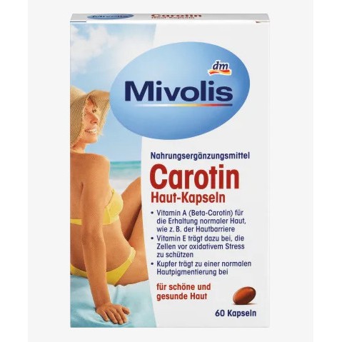 [MẪU MỚI 2021] Viên uống Chống nắng MIVOLIS Carotin của Đức