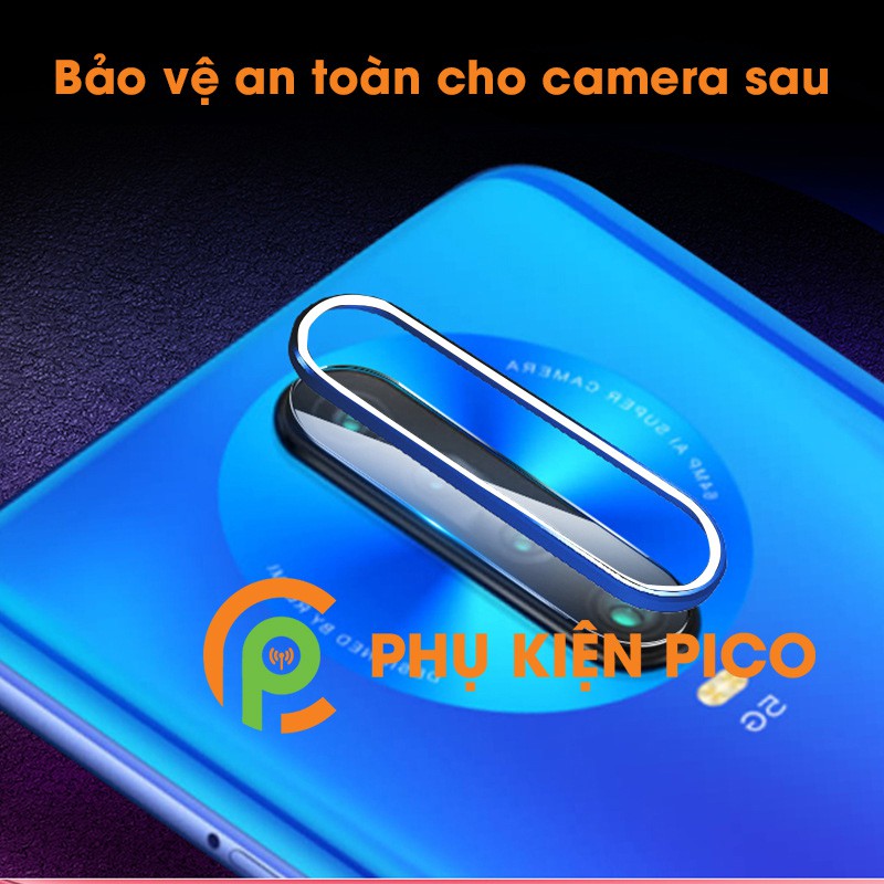 Vòng bảo vệ camera Poco X2 - Ốp viền camera Poco X2 chống xước bảo vệ camera màu xanh
