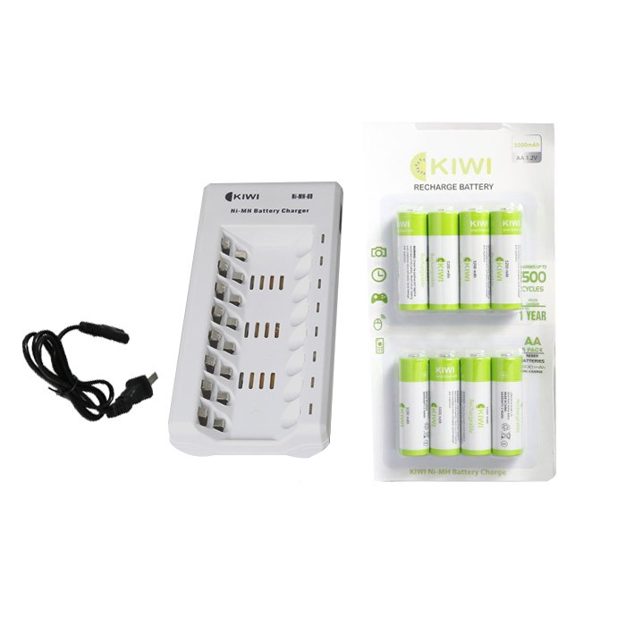 Vỉ Pin sạc Kiwi Ni-MH AA vỉ 4 viên 2800 - 3300mAh Rechargeable