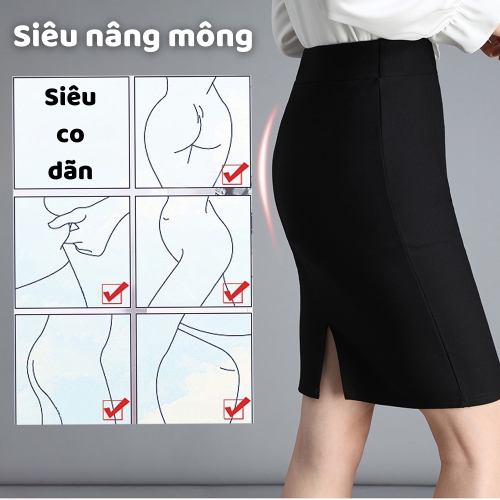 Chân Váy Nữ Bút Chì Công Sở Dáng Dài(BIGSIZE TỚI 90KG- Có Túi 2 Bên) Cạp Chun Co Giãn 4 Chiều, Chất Vải Cao Cấp | BigBuy360 - bigbuy360.vn