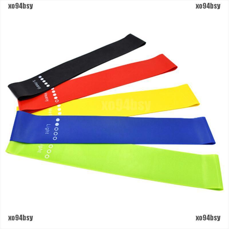 [xo94bsy]Elastic Resistance Loop Bands Gym Yoga Exercise Fitness Workout Stretch