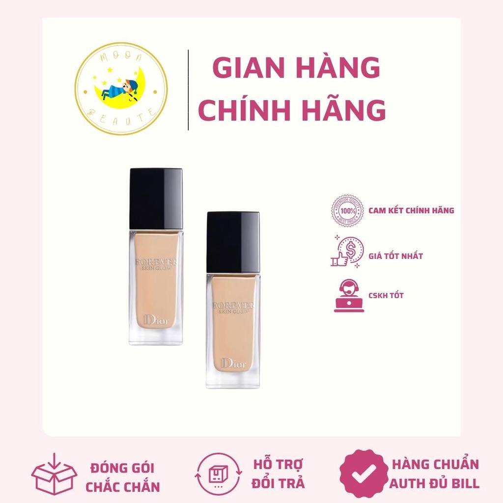 [BILL US] Kem nền Dior Forever Skin Glow Foundation siêu căng bóng, cho lớp nền tự nhiên chỉ số chống nắng SPF35 lọ 30ml