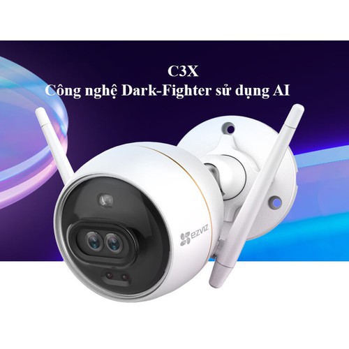 Camera Ngoài Trời EZVIZ C3X 1080p 2.0Mpx (Ống Kính Kép-Maù Ban Đêm) - Hàng Chính Hãng