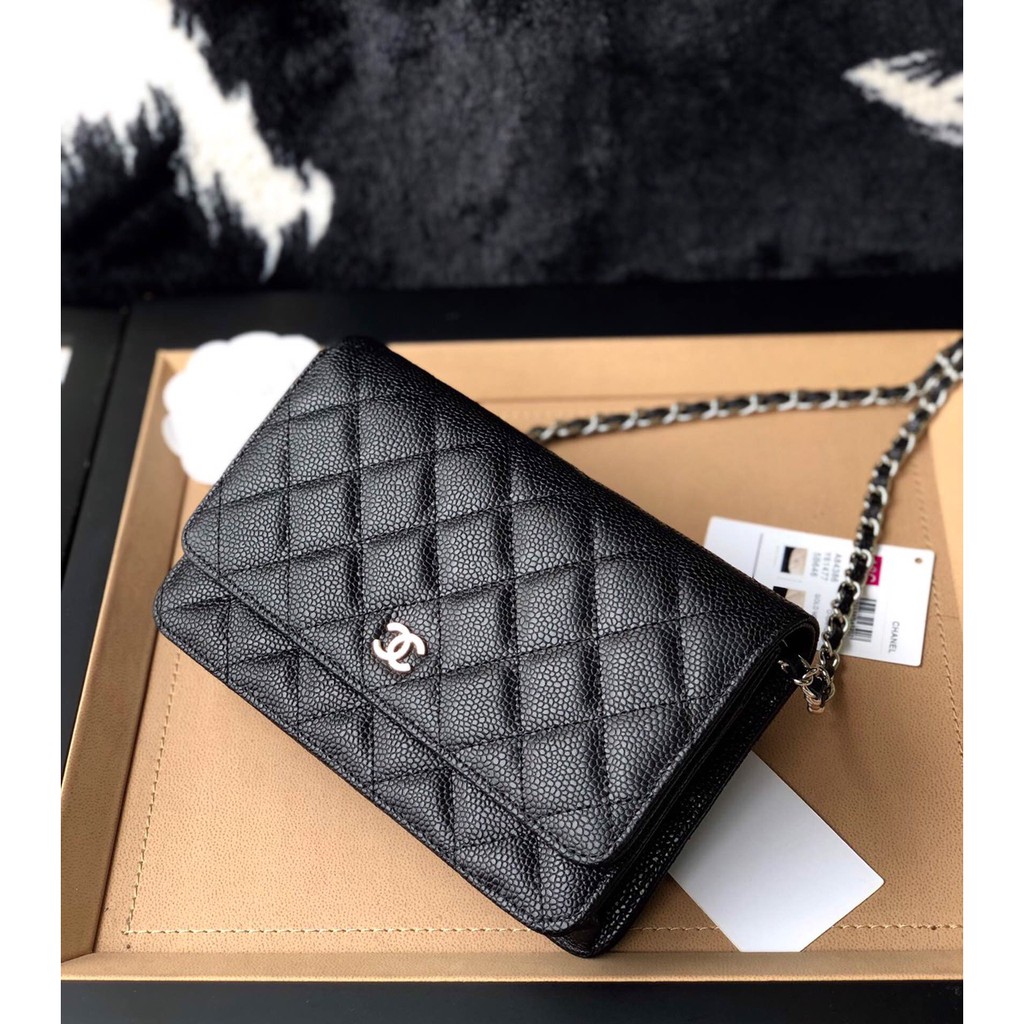 Túi Hộp đen da hạt size 20cm