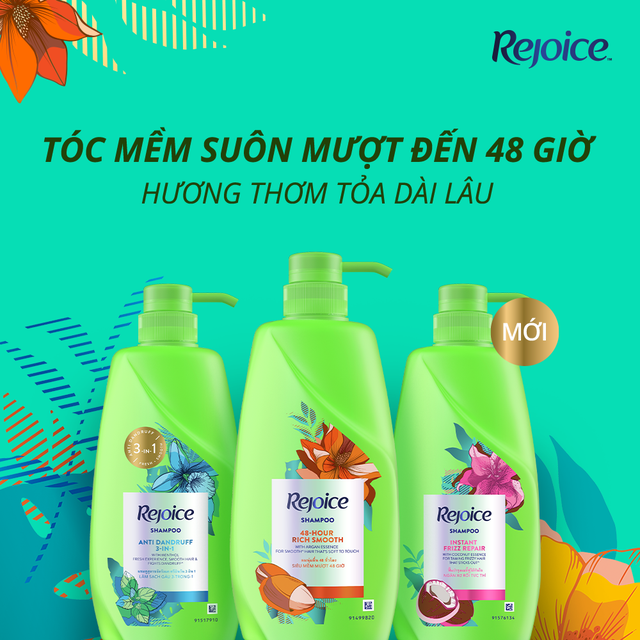 Dầu Gội REJOICE chai 1200ml Siêu Mượt